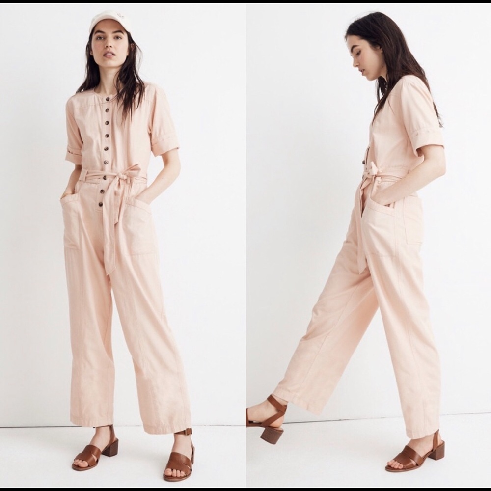 Madewell Pink Utility Jumpsuit/Coverall